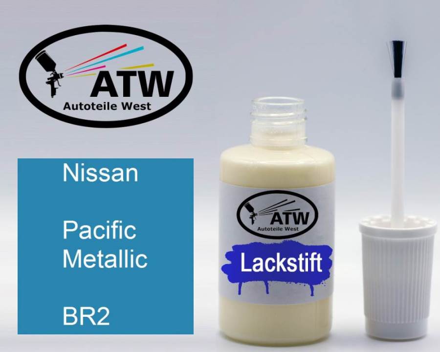 Nissan, Pacific Metallic, BR2: 20ml Lackstift, von ATW Autoteile West.